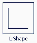 Shower curtain rail L shape